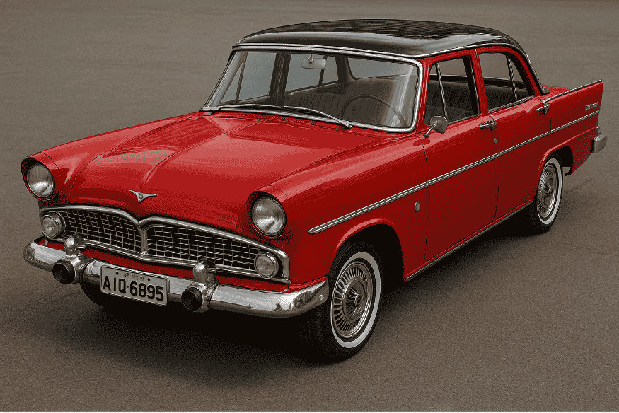 Simca Chambord, clássico nacional de uma marca francesa que encerrou suas atividades no Brasil nos anos 60.
